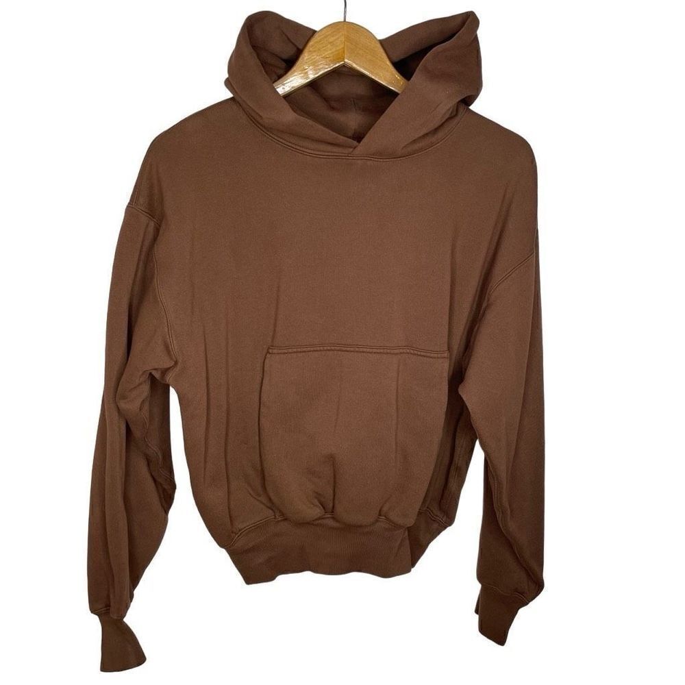 NWT‎ Gap Yzy Yeezy Brown Hoodie Double Layer Cotton Small S New Sweatshirt
